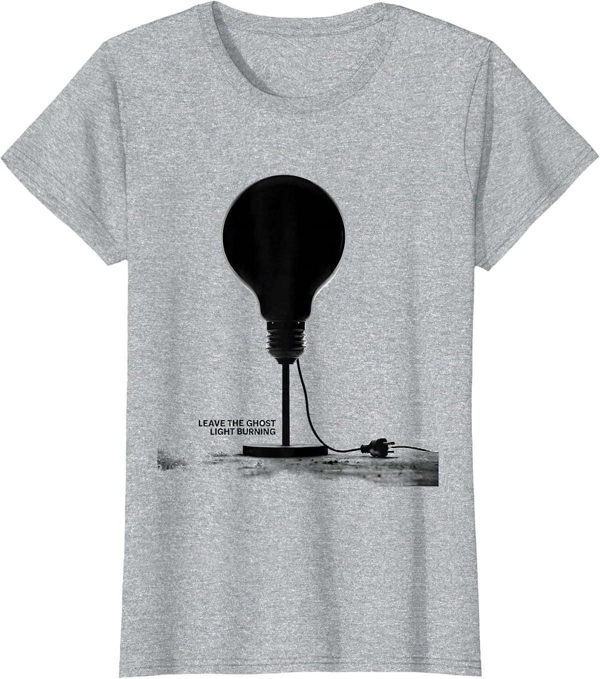 Leave The Ghost Light Burning Vintage Shakespeare Literary T-Shirt - Heather Grey