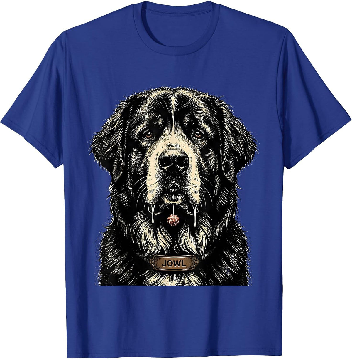 JOWL Funny Great Pyrenees Dog Mom Drooling Breed Humor T-Shirt - Royal Blue