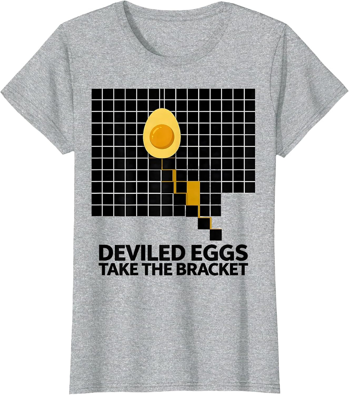 Women's Deviled Eggs Take The Bracket Bootleg 90's Rap Rock Funny T-Shirt - Heather Grey