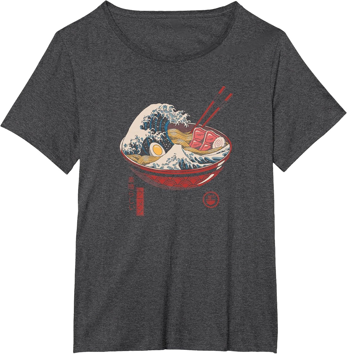 Great Ramen Wave T-Shirt - Dark Heather Grey