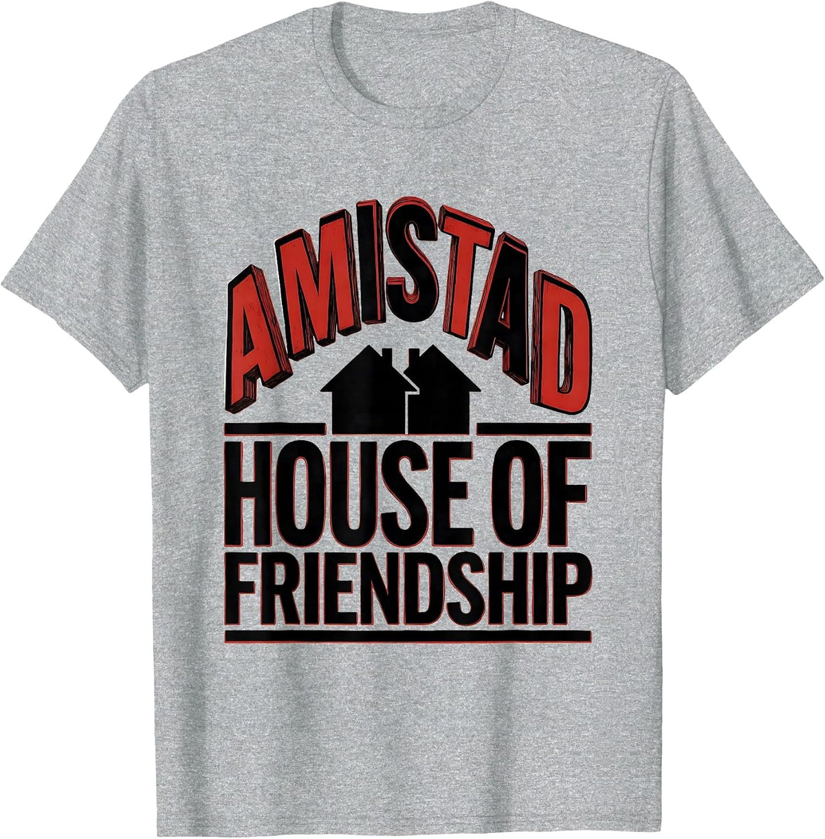Men's Amistad House of Friendship School Spirit Teachers Students T-Shirt - Heather Grey