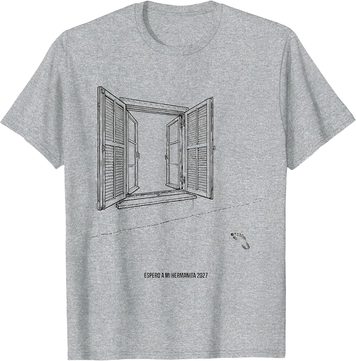 Men's Espero A Mi Hermanita 2027 Spanish Big Sister Pregnancy T-Shirt - Heather Grey