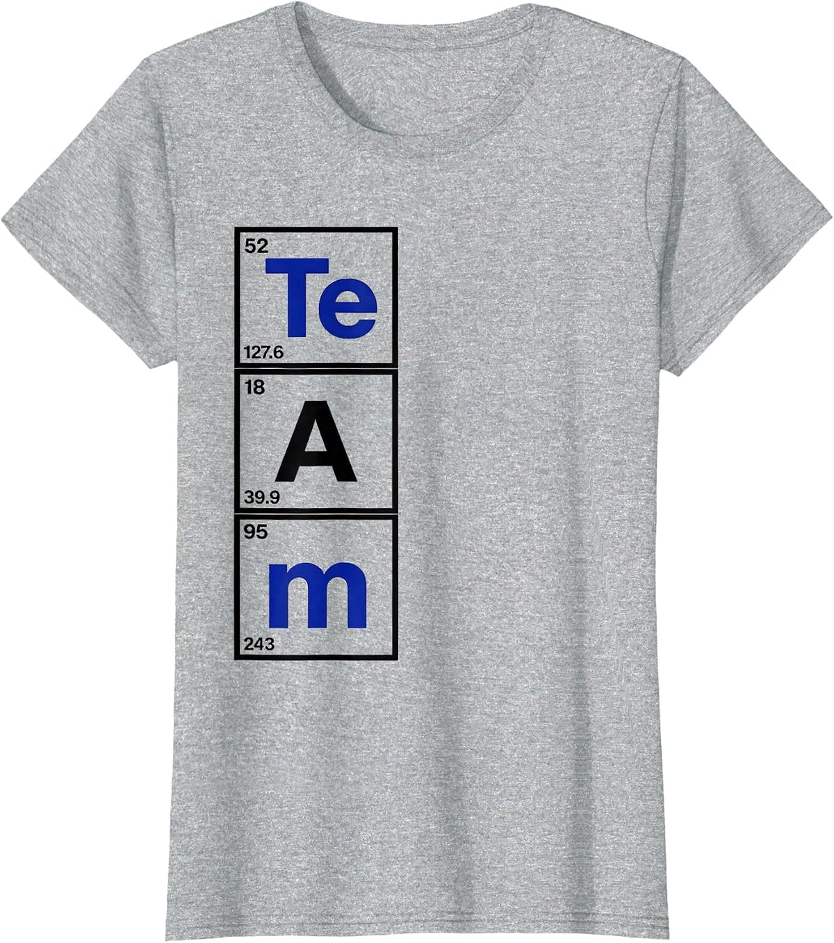 Women's TeAm Swiss International Periodic Table Chemistry Science T-Shirt - Heather Grey