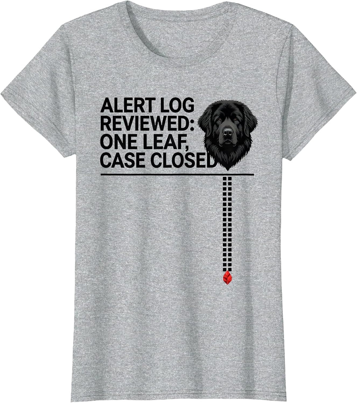 Women's Alert Log Reviewed: One Leaf, Case Closed Great Pyrenees T-Shirt - Heather Grey