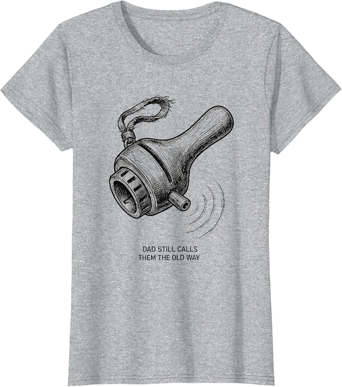 Dad Still Calls Them The Old Way Retro Camo Hunting Dad T-Shirt - Heather Grey