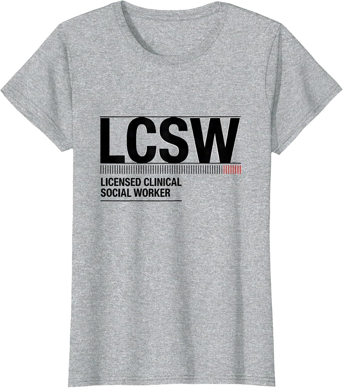 Women's LCSW Licensed Clinical Social Worker Minimalist Graduation T-Shirt - Heather Grey