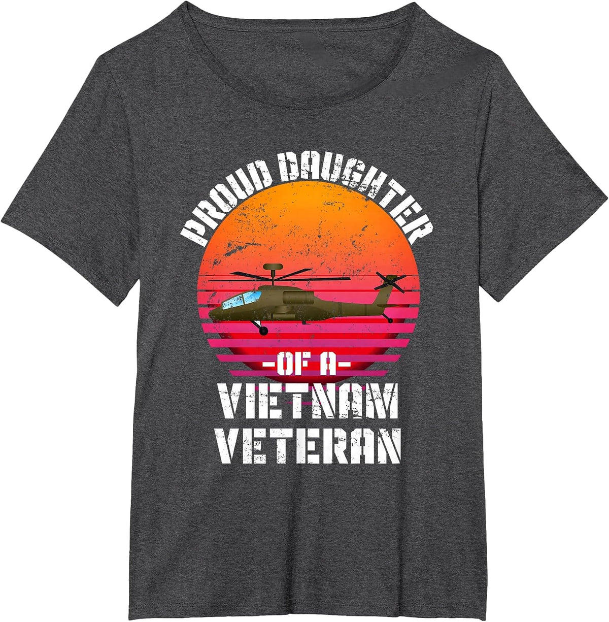 Proud Daughter of A Vietnam Veteran T-Shirt - Dark Heather Grey