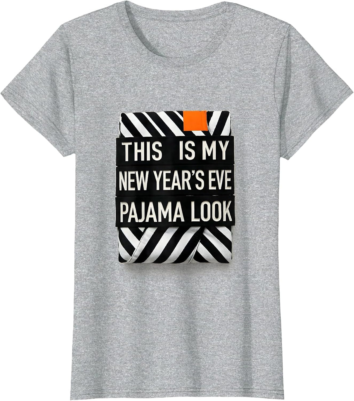 Women's This Is My New Year's Eve Pajama Look Funny Family Party T-Shirt - Heather Grey