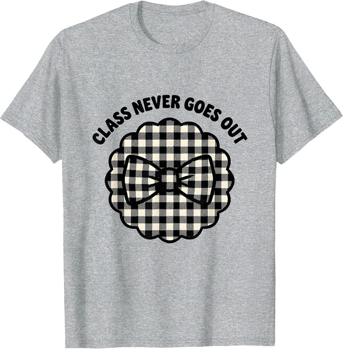 Men's Class Never Goes Out Tuxedo Graphic Design T-Shirt - Heather Grey