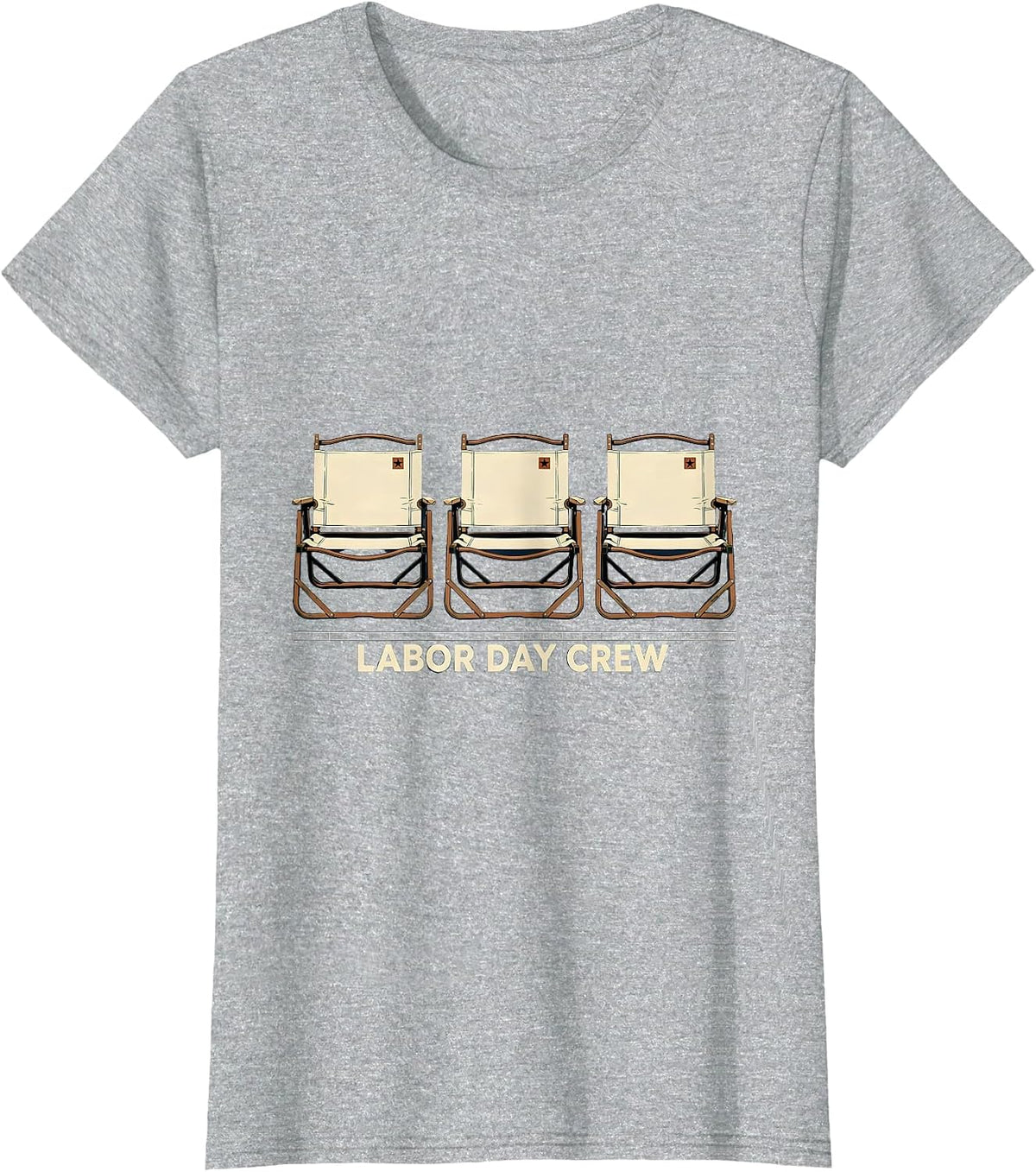Labor Day Crew Vintage Patriotic Americana Celebration T-Shirt - Heather Grey