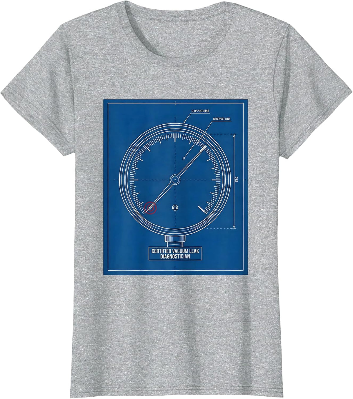 Women's Certified Vacuum Leak Diagnostician Funny Mechanic Auto T-Shirt - Heather Grey