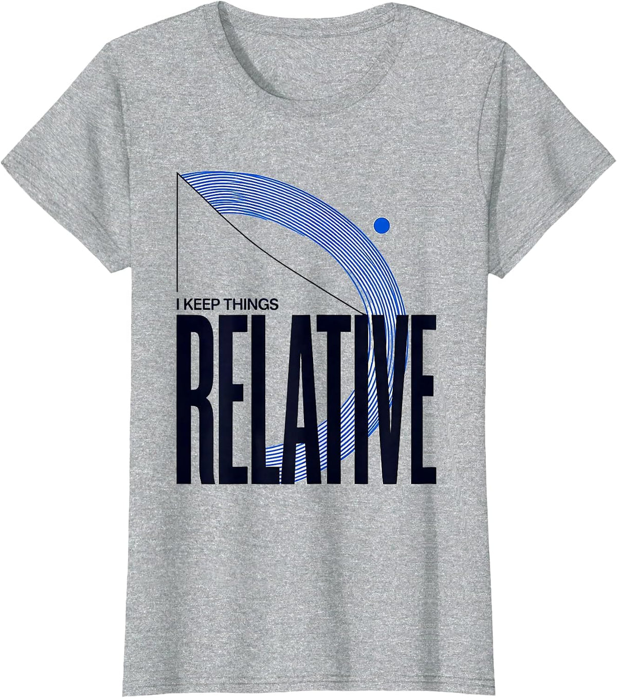 Women's I Keep Things Relative Funny Science Nerd Periodic Table T-Shirt - Heather Grey