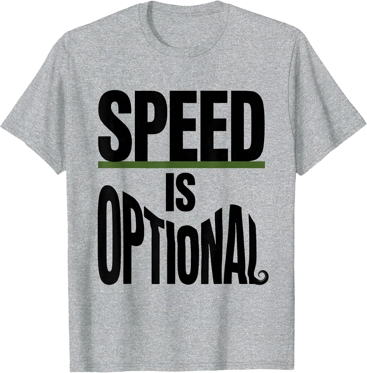 Men's Speed Is Optional Funny Sloth Lover Lazy Humor Gift T-Shirt - Heather Grey