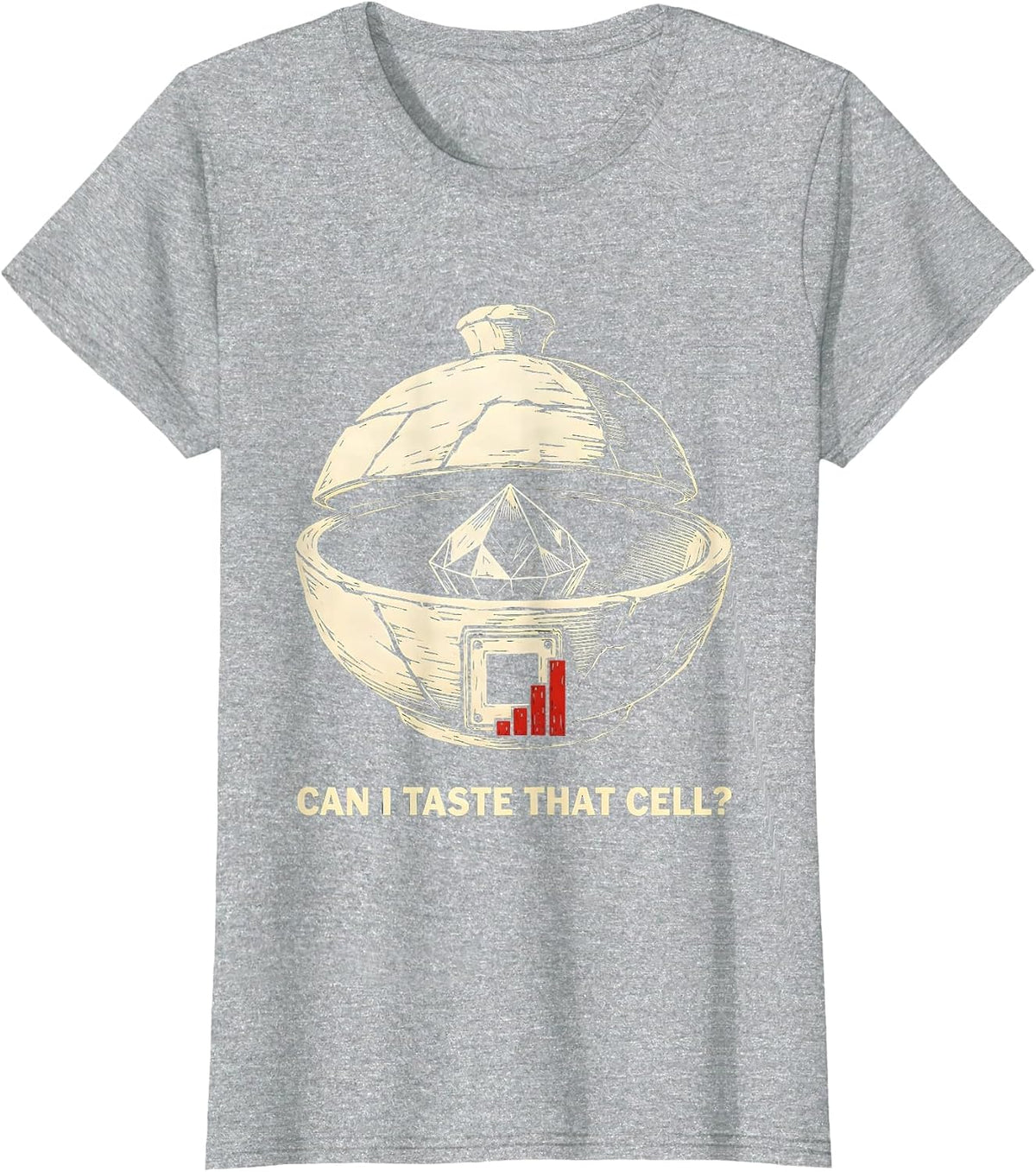 Can I Taste That Cell Funny Periodic Table Science Teacher T-Shirt - Heather Grey