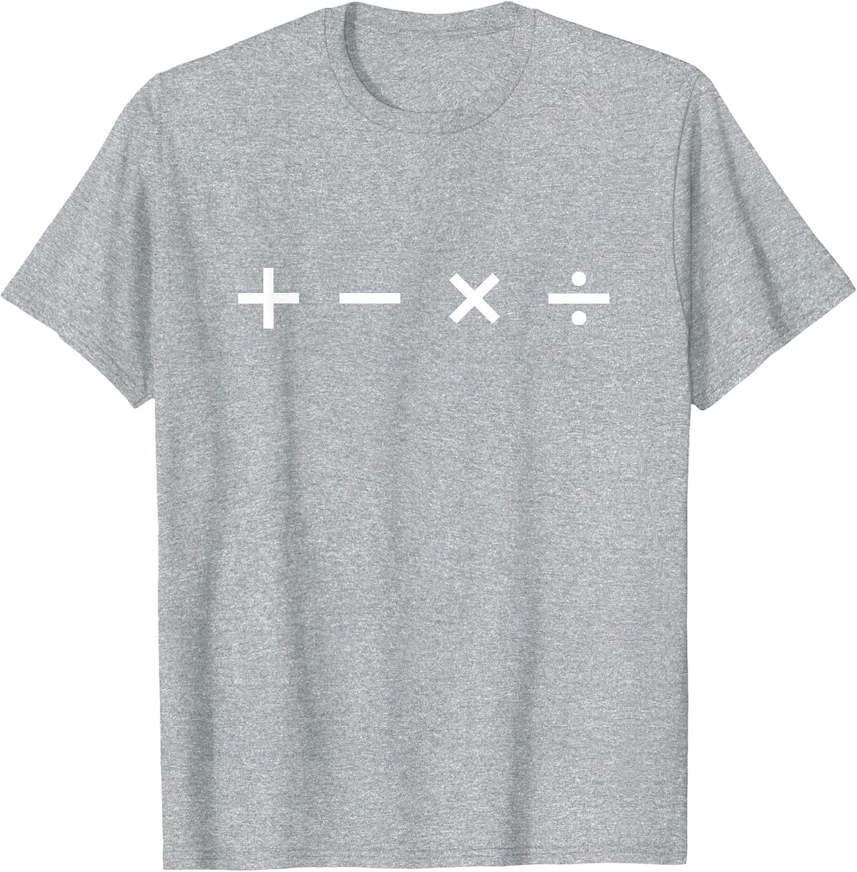 Funny Add Subtract Divide Multiply Math T-Shirt T-Shirt - Heather Grey