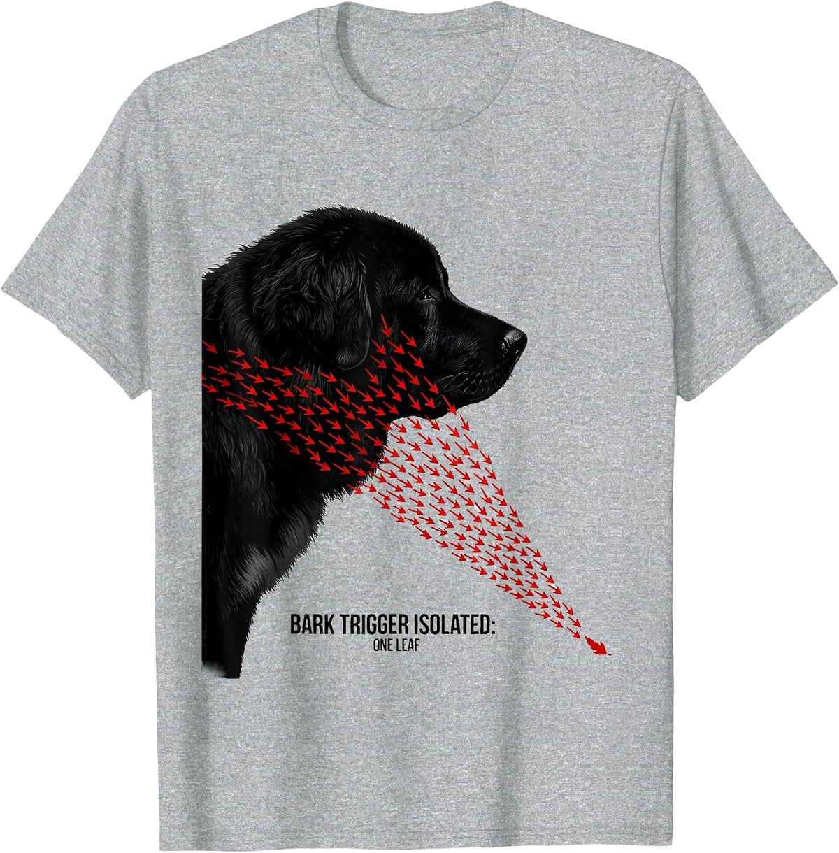 Men's Bark Trigger Isolated: One Leaf Funny Great Pyrenees Dog T-Shirt - Heather Grey