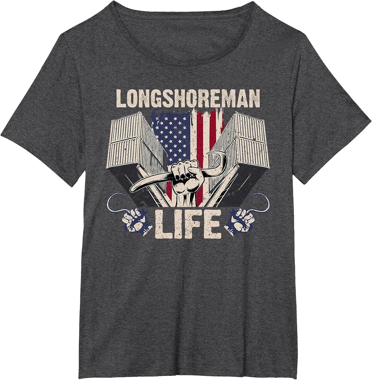 Longshoreman Life T-Shirt - Dark Heather Grey