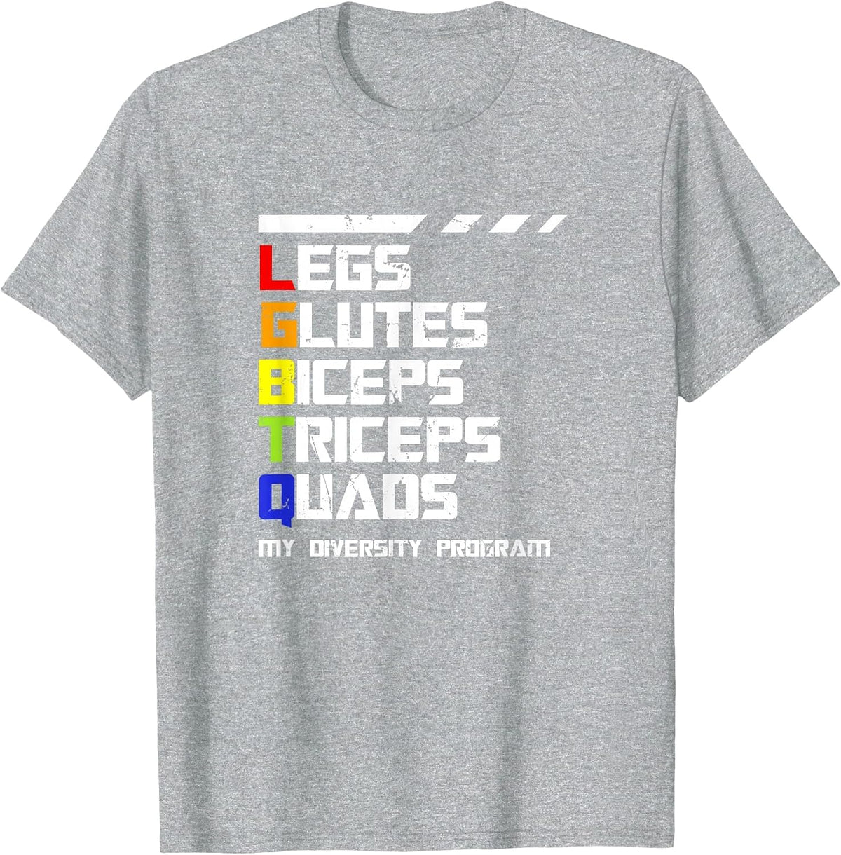 LGBTQ Training Program for Gay Queer Funny Fitness T-Shirt - Heather Grey