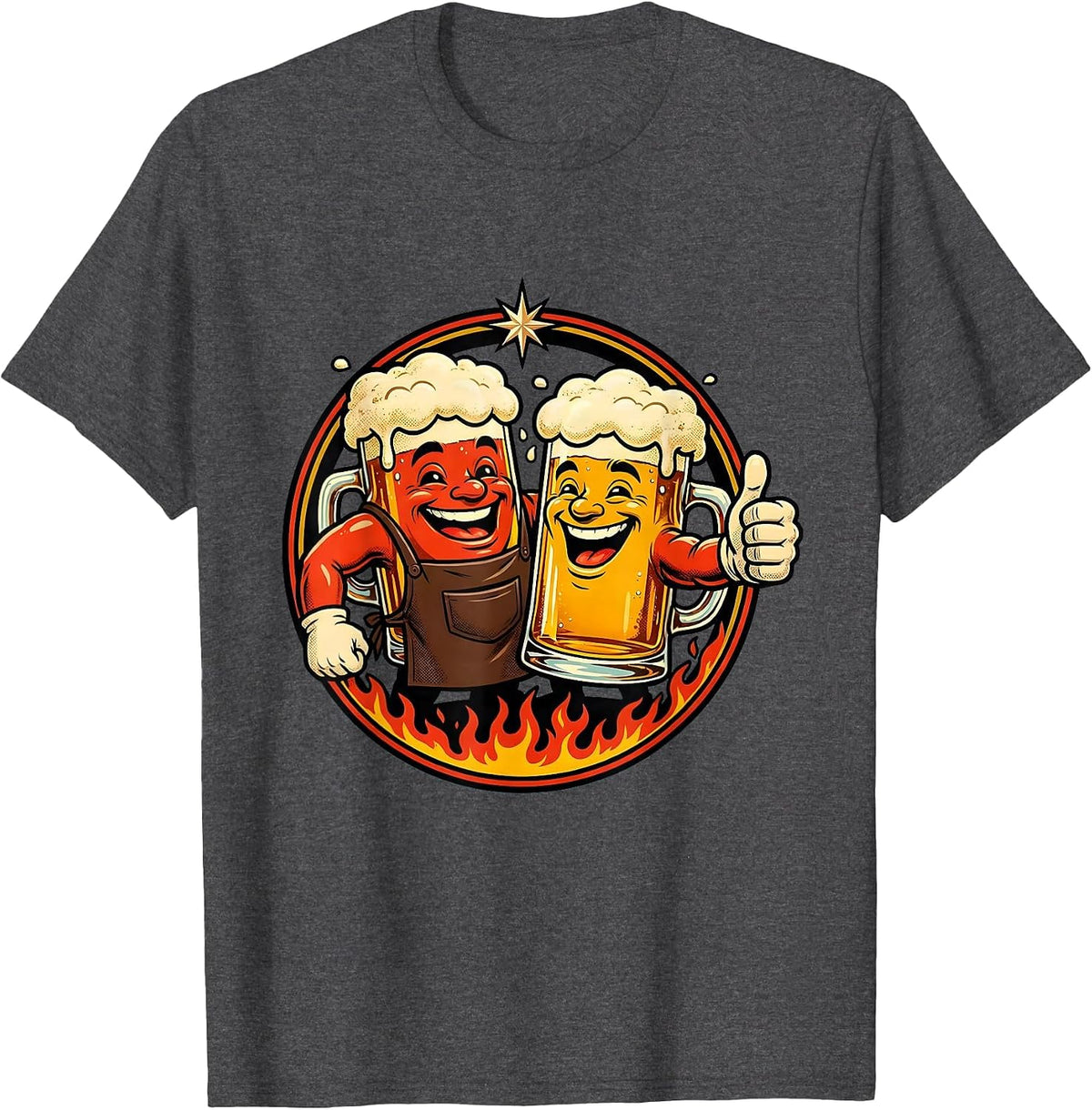 Son In Law Favorite Child Beer Cheers BBQ T-Shirt - Dark Heather Grey