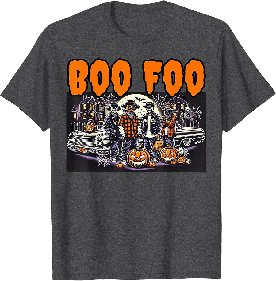 Urban Cultura Chicano Latino Cholo Mexican Halloween Homies T-Shirt - Dark Heather Grey