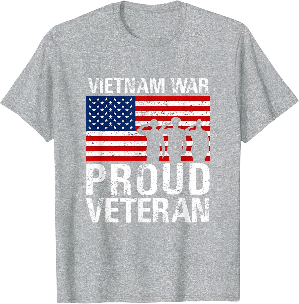 Proud Vietnam War Veteran T-Shirt - Heather Grey
