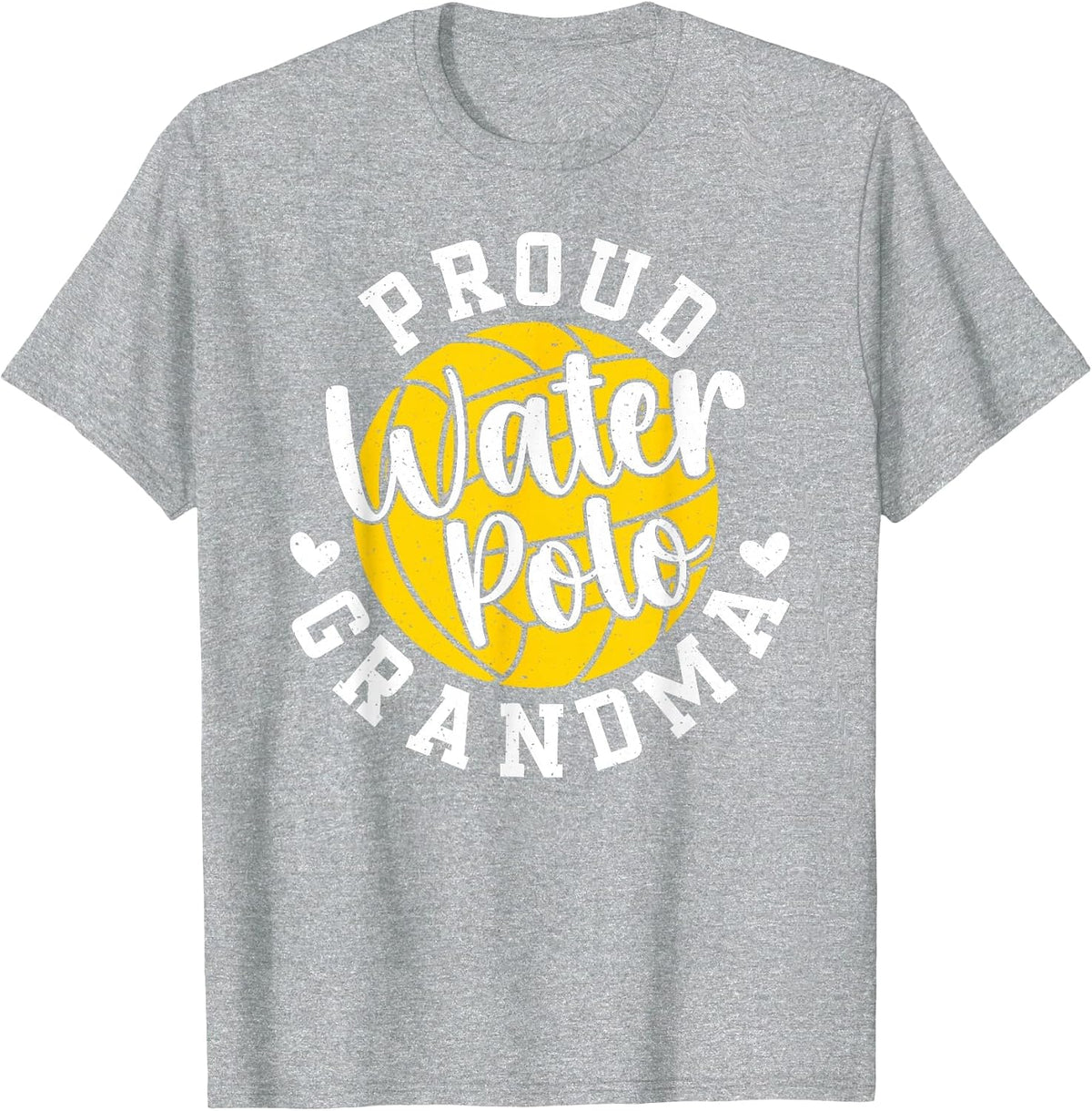 Proud Water Polo Grandma of A Water Polo Player Grandmother T-Shirt - Heather Grey