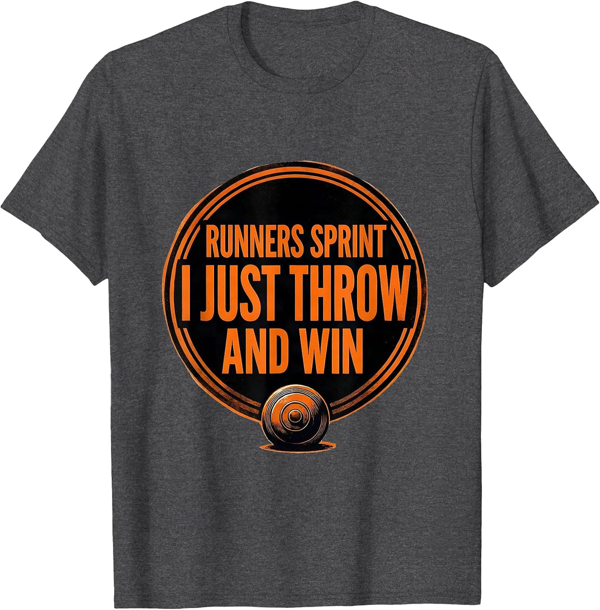 Runners Sprint I Just Throw And Win Funny Track And Field T-Shirt - Dark Heather Grey