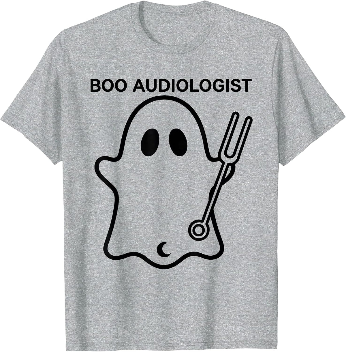 Men's Boo Audiologist Cute Ghost Halloween Audiology Humor T-Shirt - Heather Grey