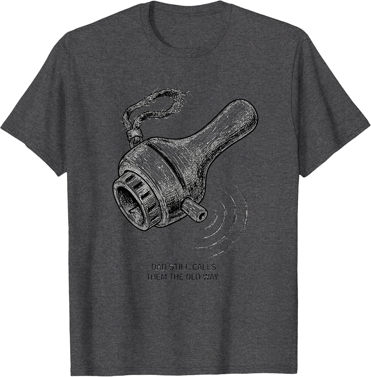 Dad Still Calls Them The Old Way Retro Camo Hunting Dad T-Shirt - Dark Heather Grey