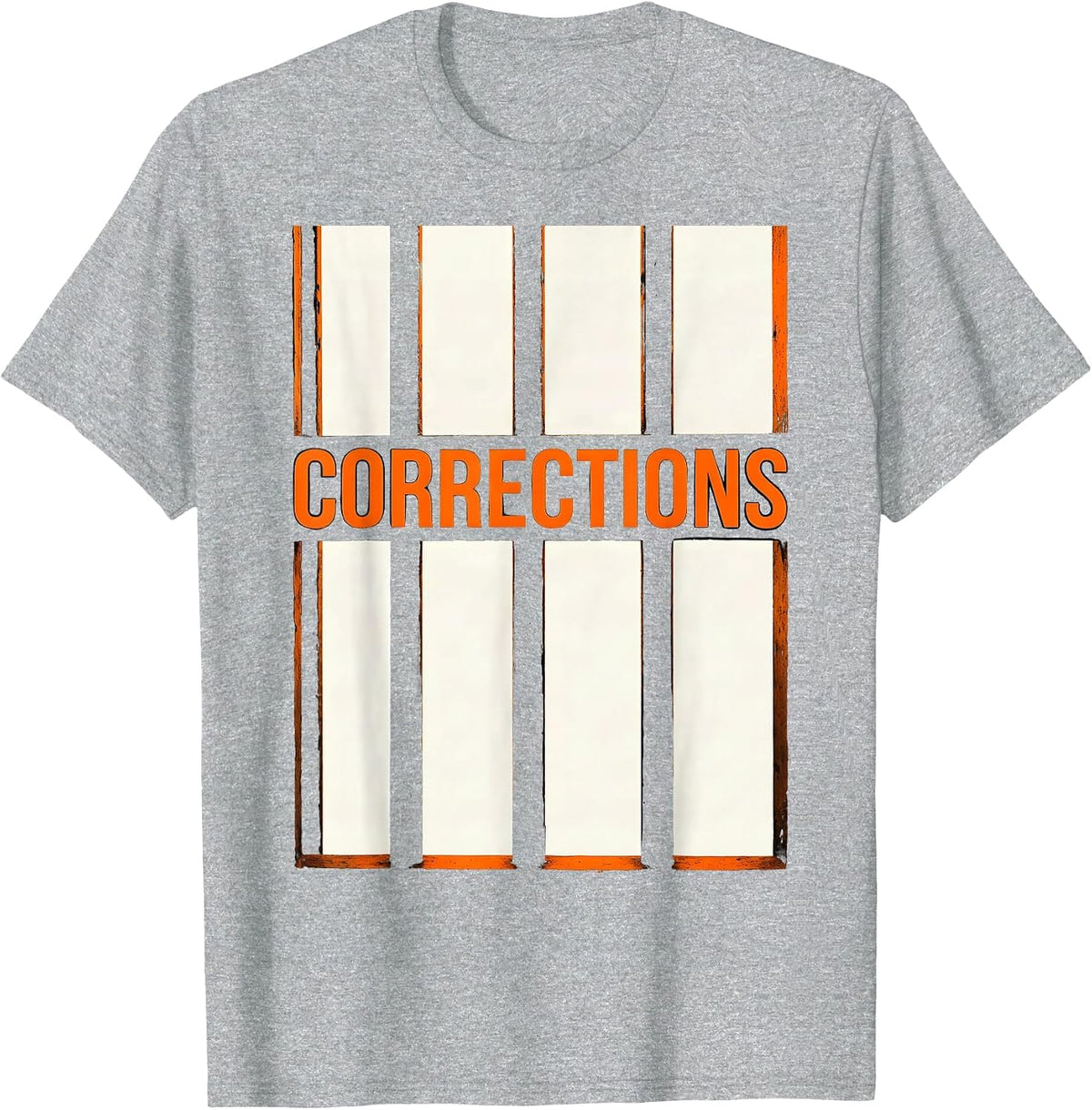 Men's CORRECTIONS Minimalist Corrections Officer Costume Humor T-Shirt - Heather Grey