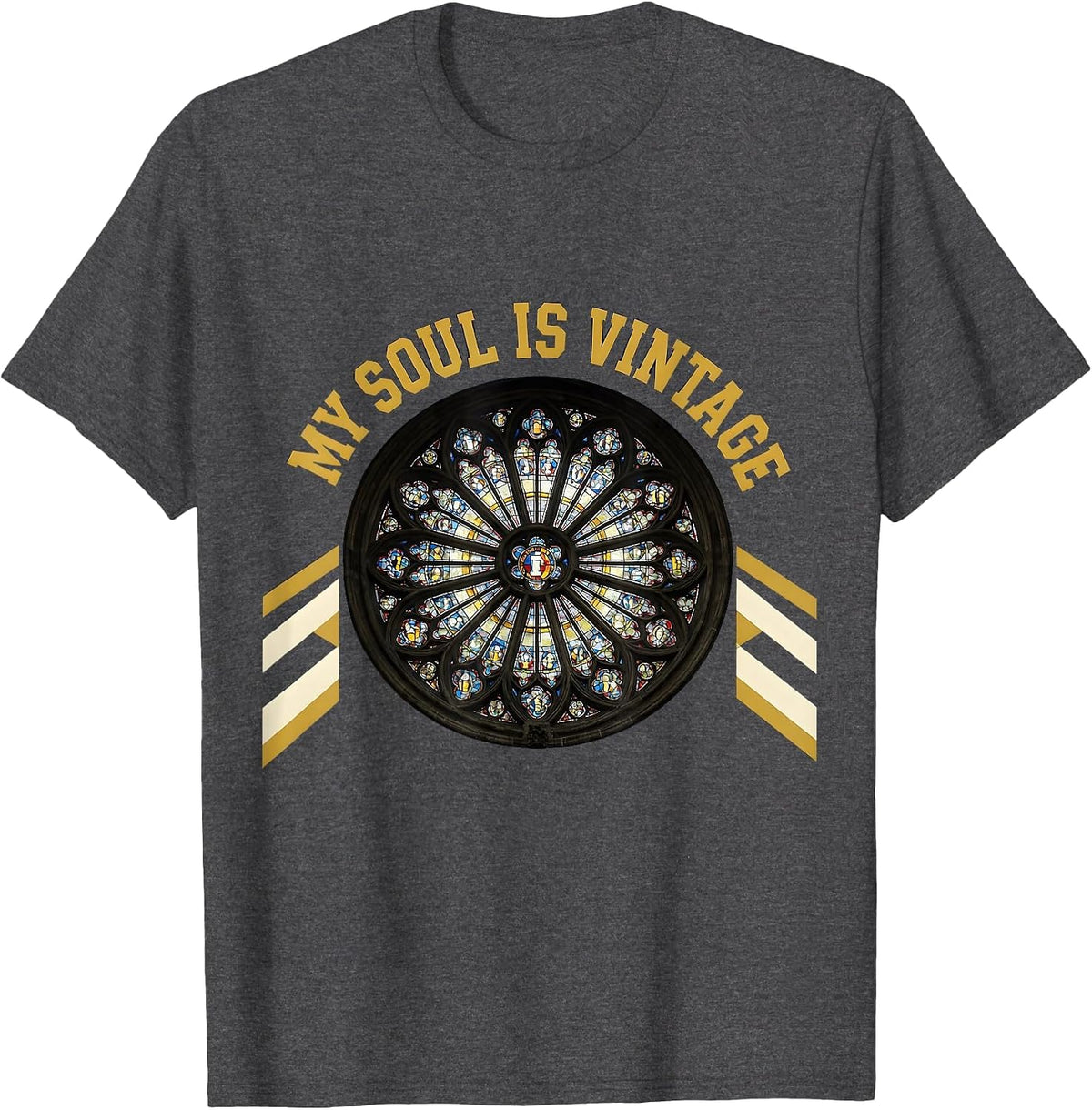 My Soul Is Vintage Gothic Dark Aesthetic Design T-Shirt - Dark Heather Grey