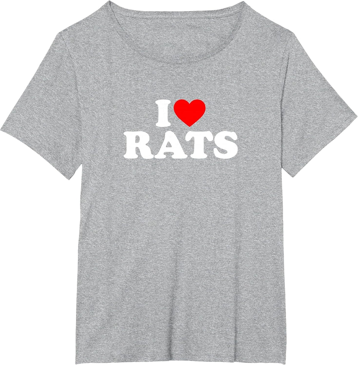 I Love Rats,I Heart Rats T-Shirt - Heather Grey