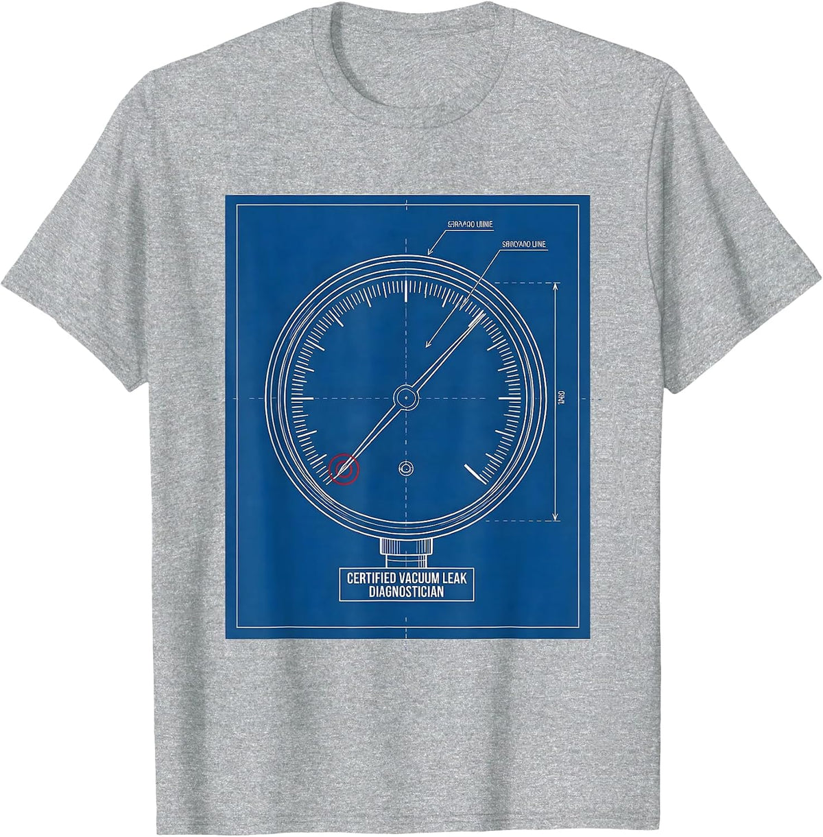Men's Certified Vacuum Leak Diagnostician Funny Mechanic Auto T-Shirt - Heather Grey