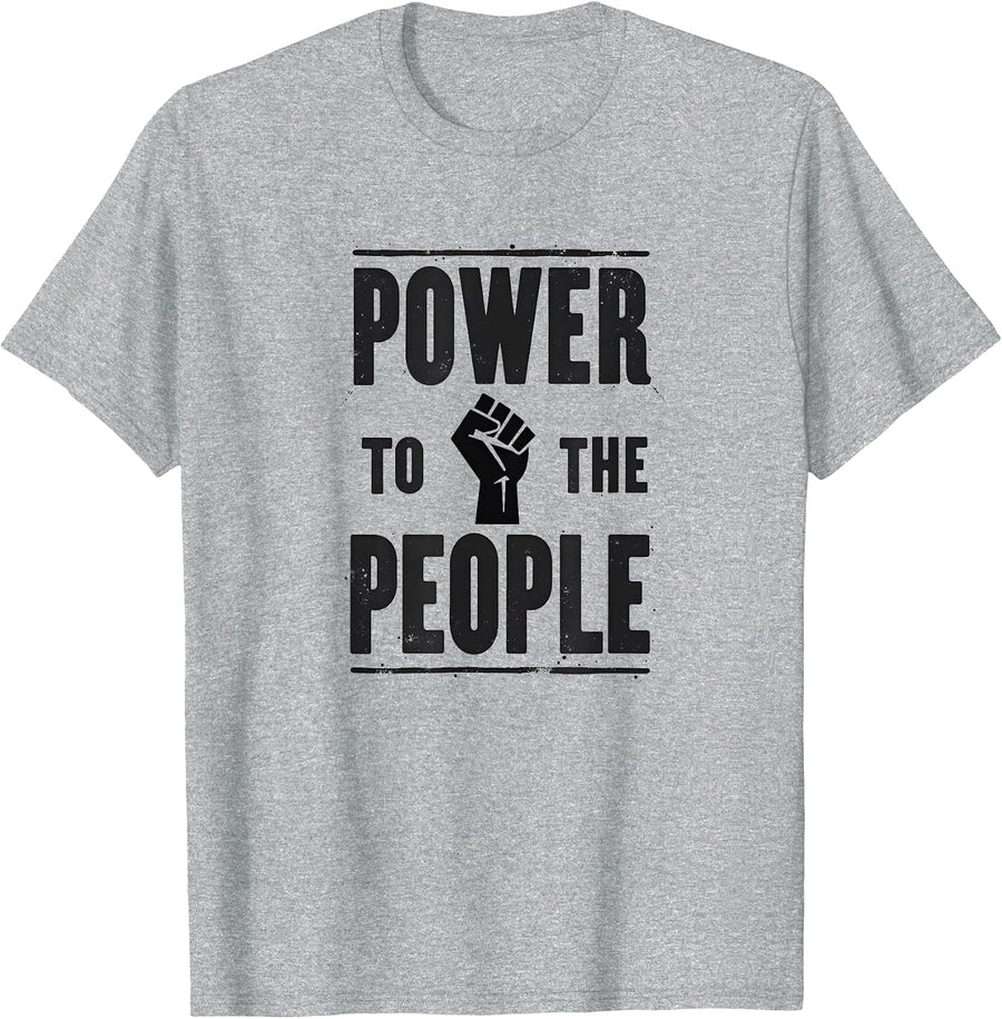 Power to the People Inauguration Design T-Shirt - Heather Grey