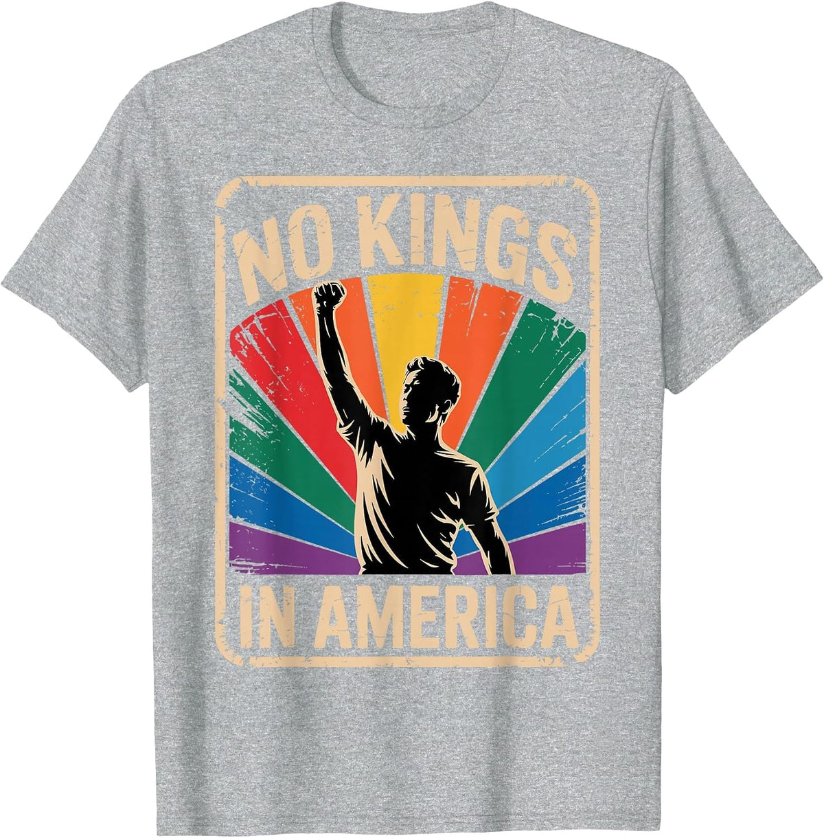 No Kings in America Since 1776 T-Shirt - Heather Grey