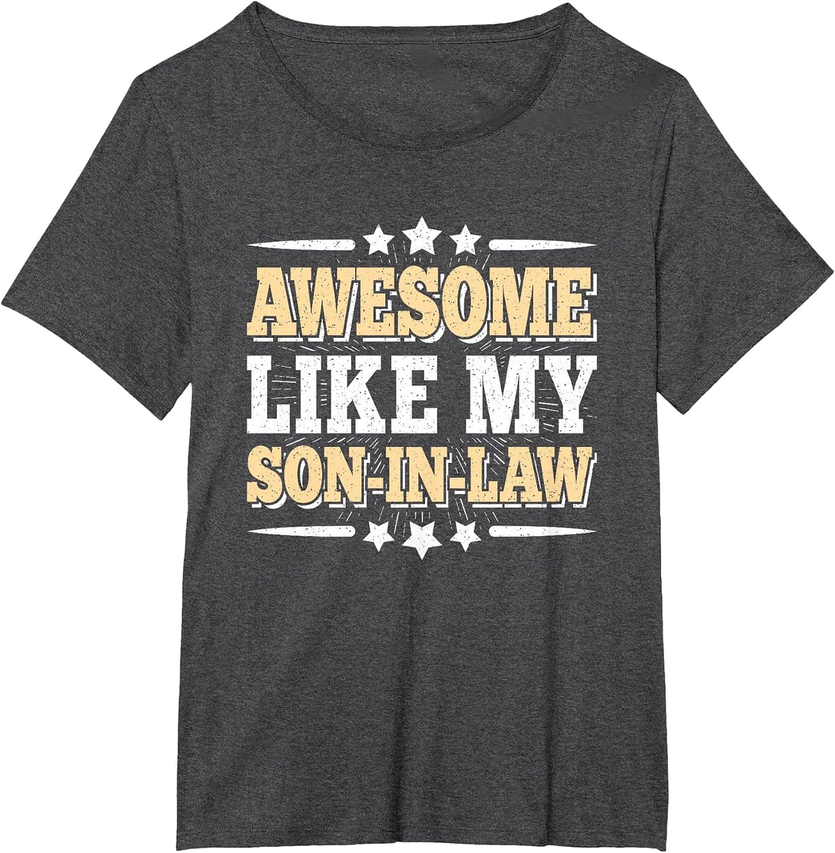 Awesome Like My Son-in-Law Funny Vintage Father-in-Law T-Shirt - Dark Heather Grey