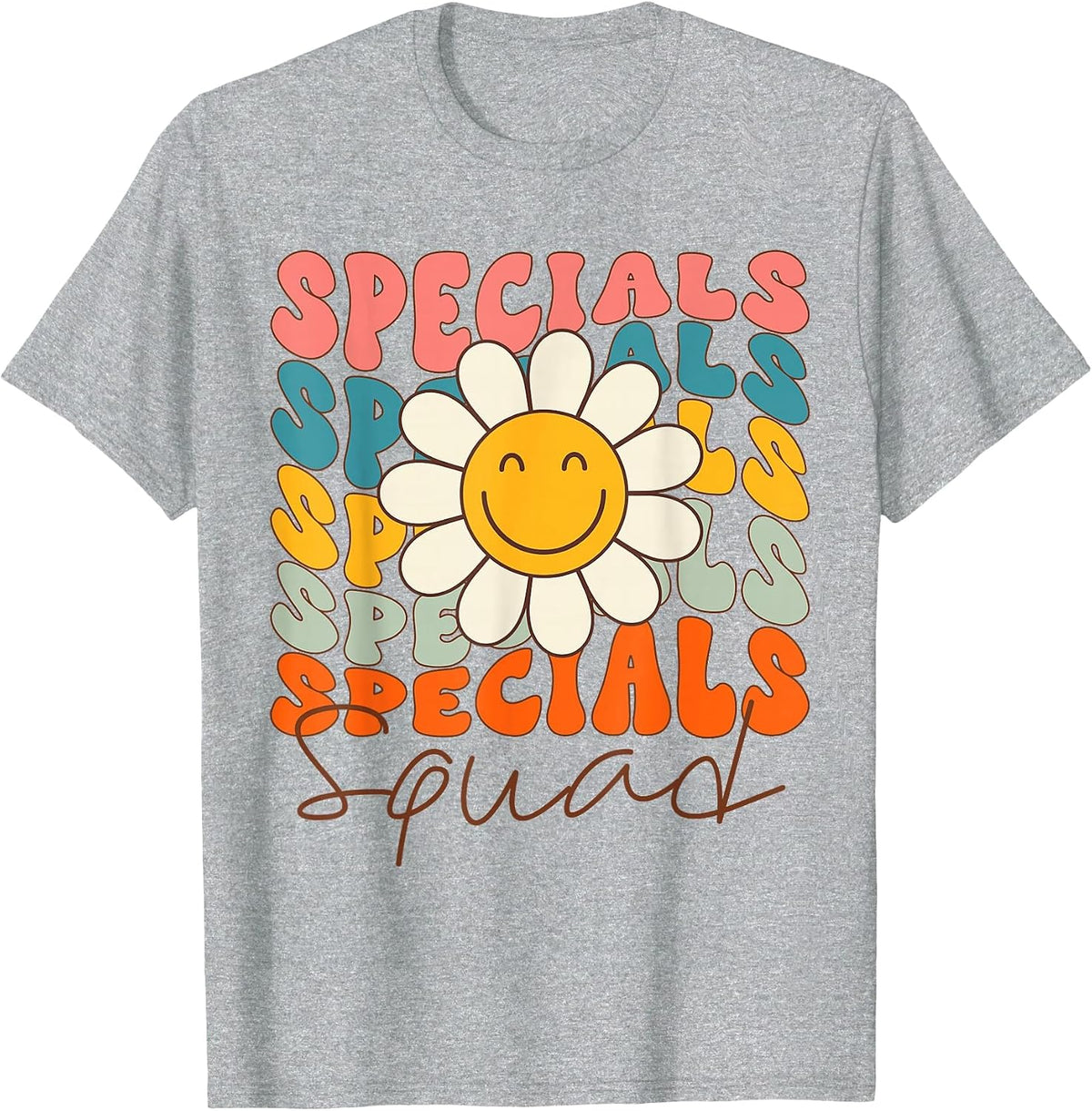 Retro Specials Squad Art Music PE Tech Teacher Team Specials T-Shirt - Heather Grey