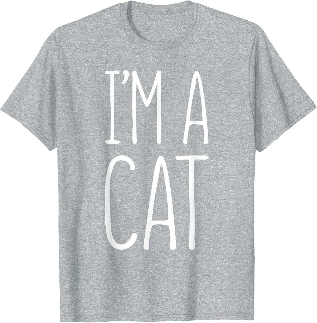 I'm A Cat Shirt Adult Kids Men Women Cat Costume T-Shirt - Heather Grey