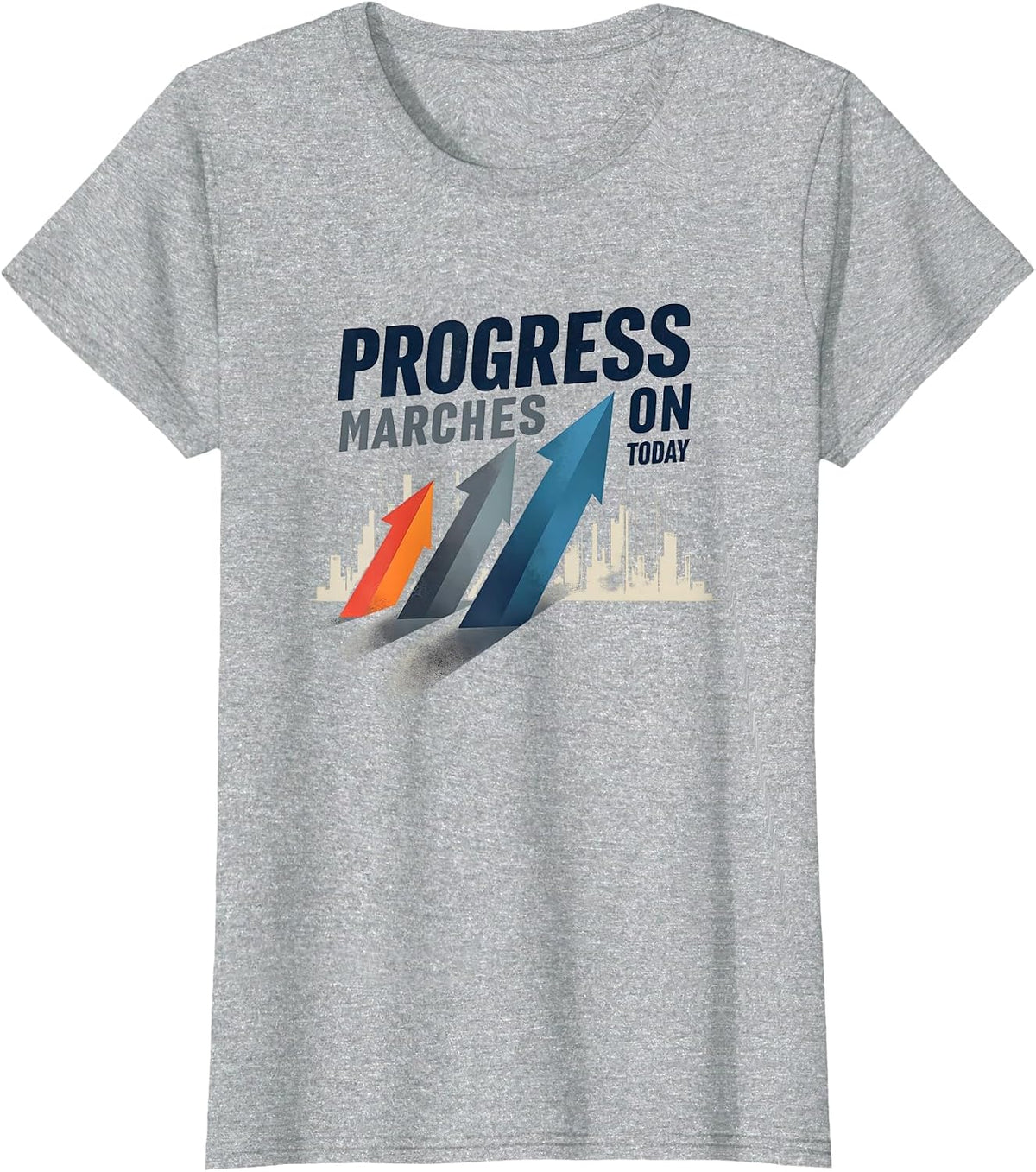 Progress Marches On Today Inauguration Design T-Shirt - Heather Grey