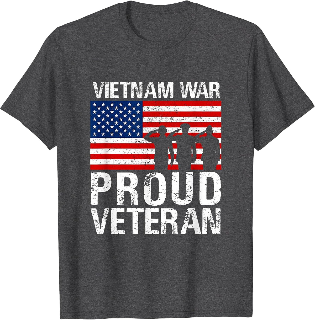 Proud Vietnam War Veteran T-Shirt - Dark Heather Grey
