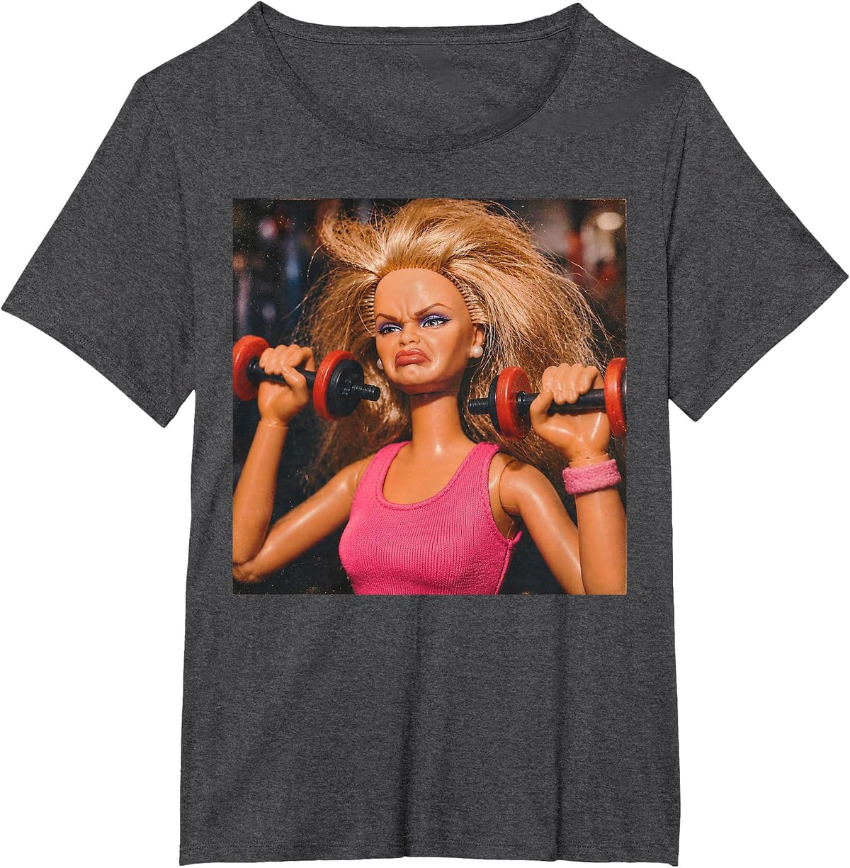 Funny Gym Shirt Women Disgusting Gym Girl Vintage Workout Meme Humor Fitness Tees T Shirts - Dark Heather Grey