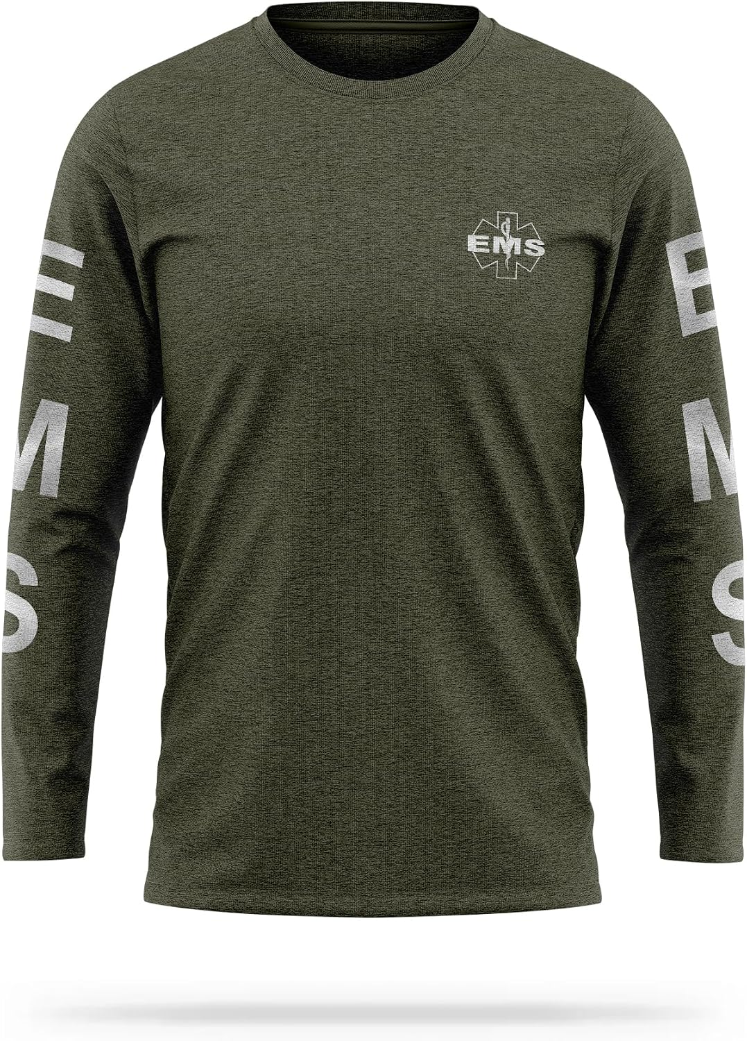 13Fifty EMS Training Reflective Cotton Long Sleeve - Green & Reflective