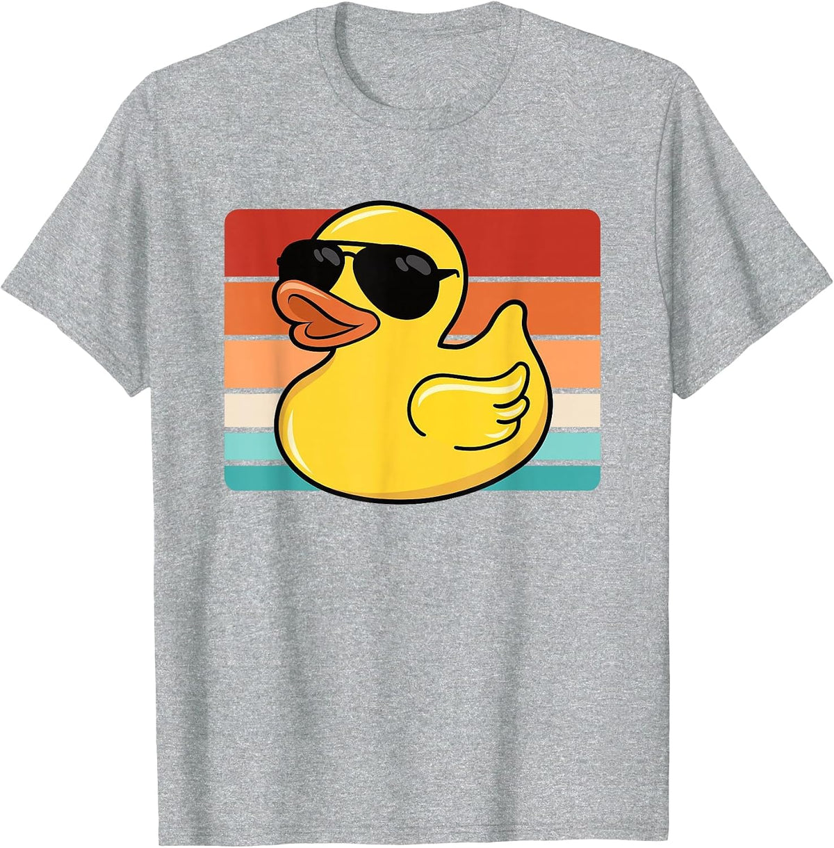 Funny Rubber Duck Retro Rubber Duck Lover Men Boys Kids T-Shirt - Heather Grey