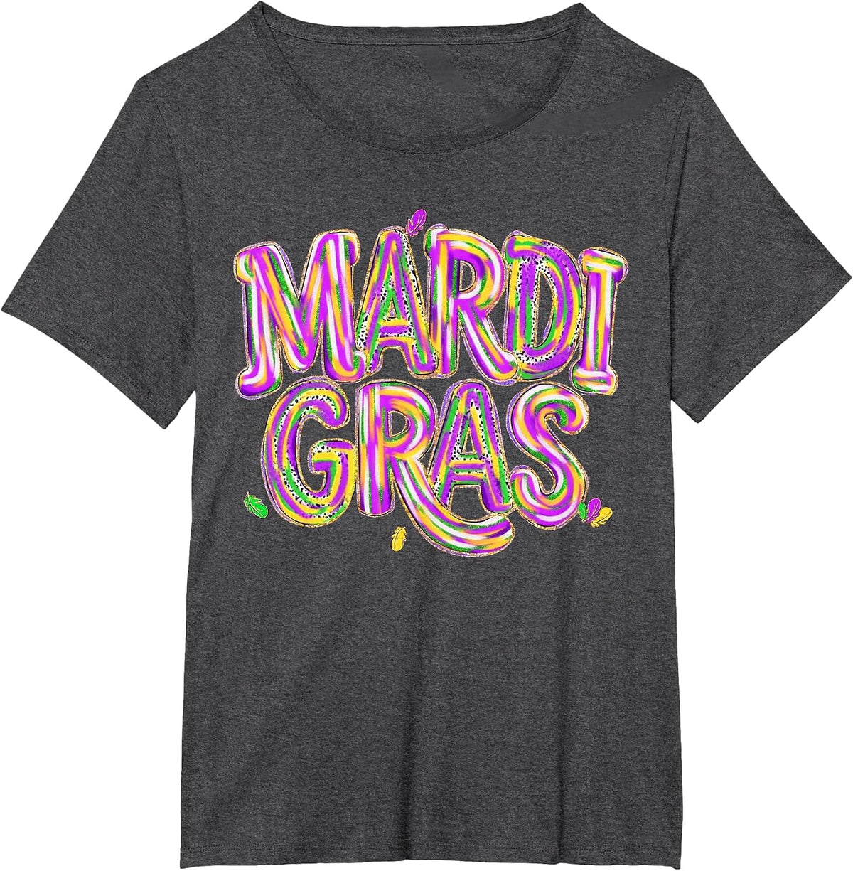 Mardi Gras T-Shirt - Dark Heather Grey