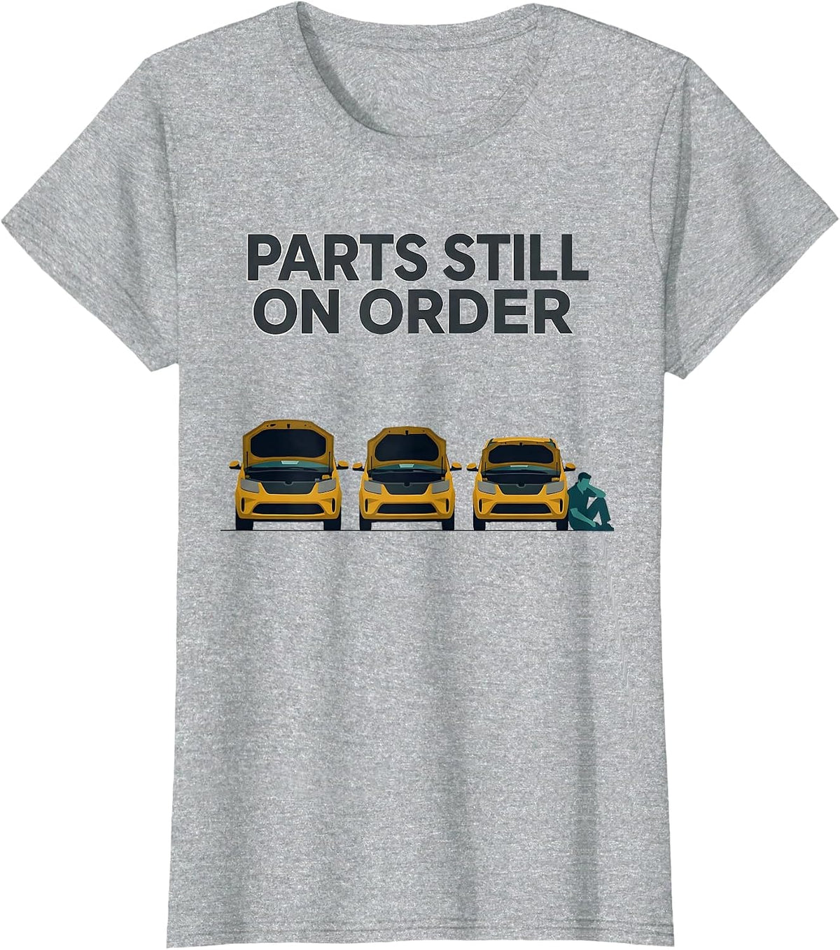 PARTS STILL ON ORDER Funny Mechanic Skeleton Auto Repair T-Shirt - Heather Grey
