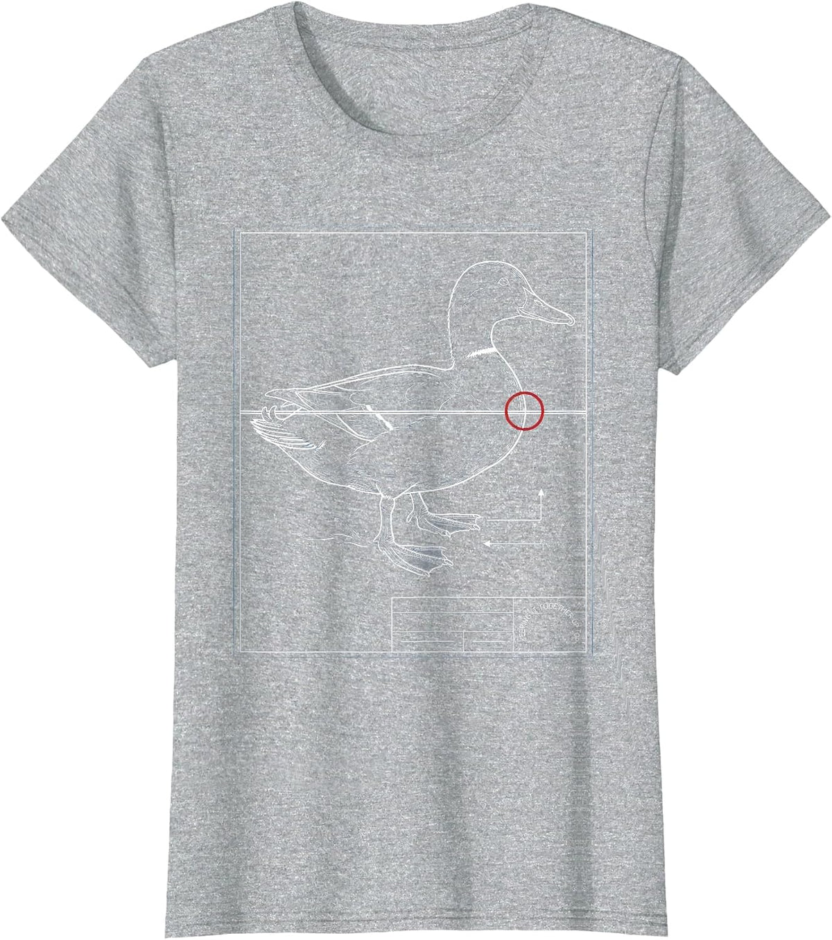 Women's Keeping It Together Up Top Funny Duck Pun Novelty Humor Gift T-Shirt - Heather Grey