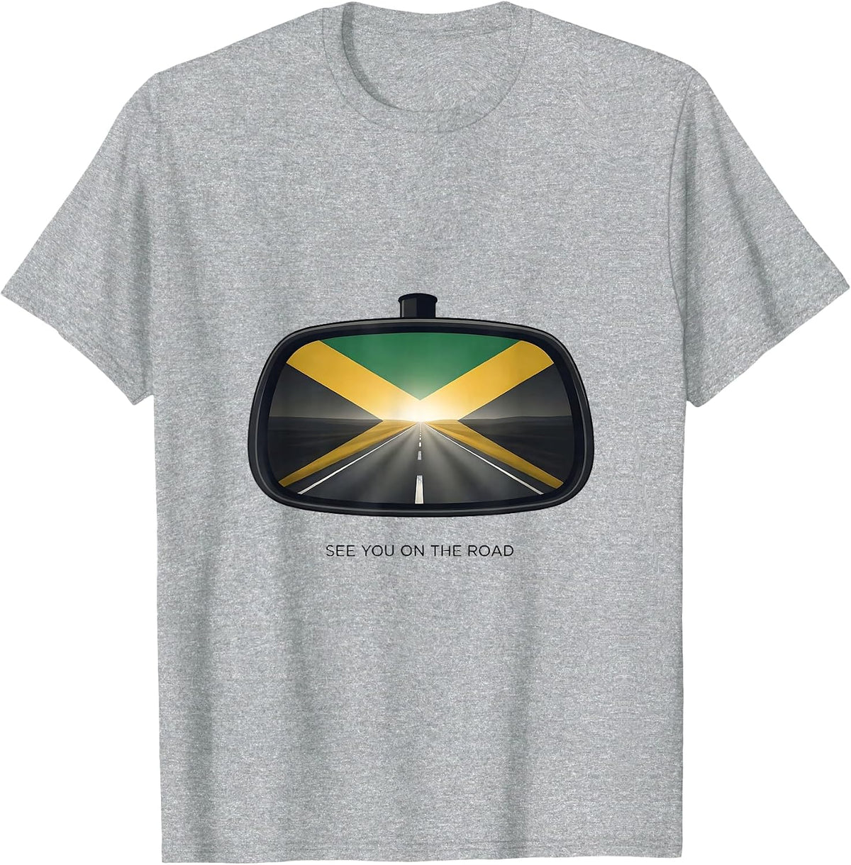 Men's See You On The Road Editorial Conceptual Jamaican Carnival T-Shirt - Heather Grey