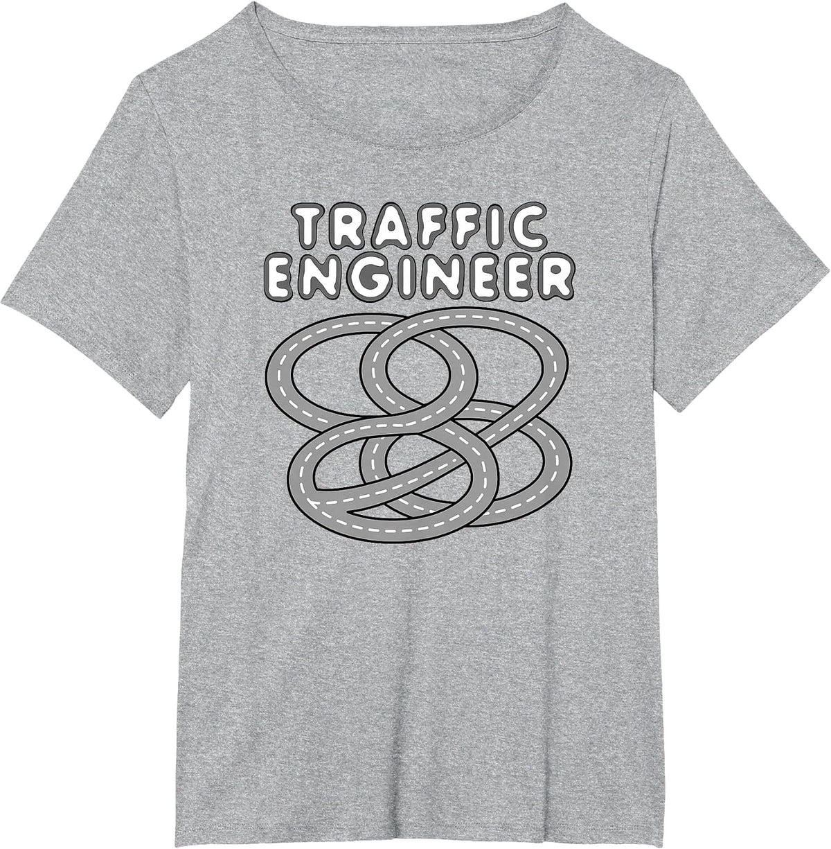 Traffic Engineer Funny Highway Interchange T-Shirt - Heather Grey