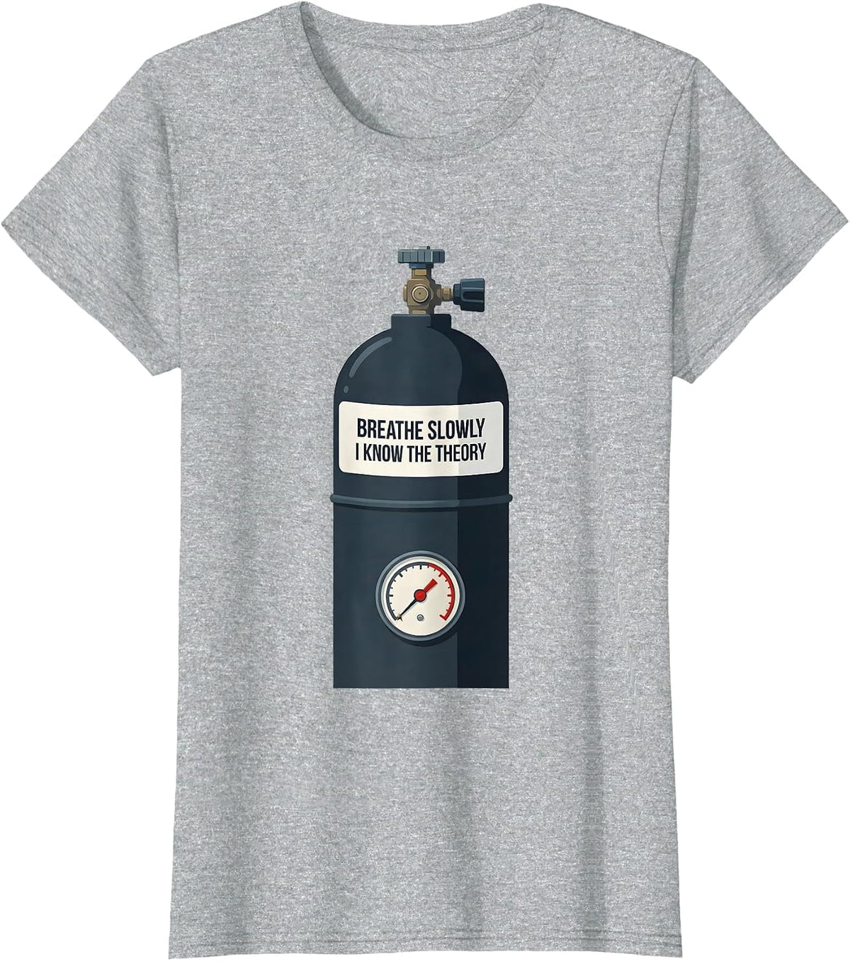 Women's Breathe Slowly I Know The Theory Funny EMT Paramedic Gift T-Shirt - Heather Grey