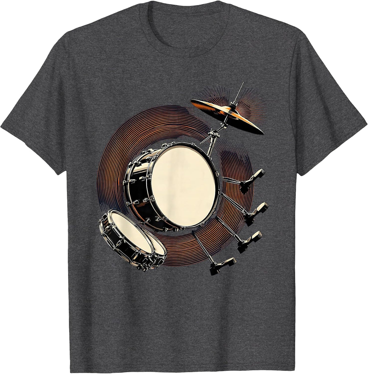 Futurist Drummer Dynamism Percussionist Gift T-Shirt - Dark Heather Grey